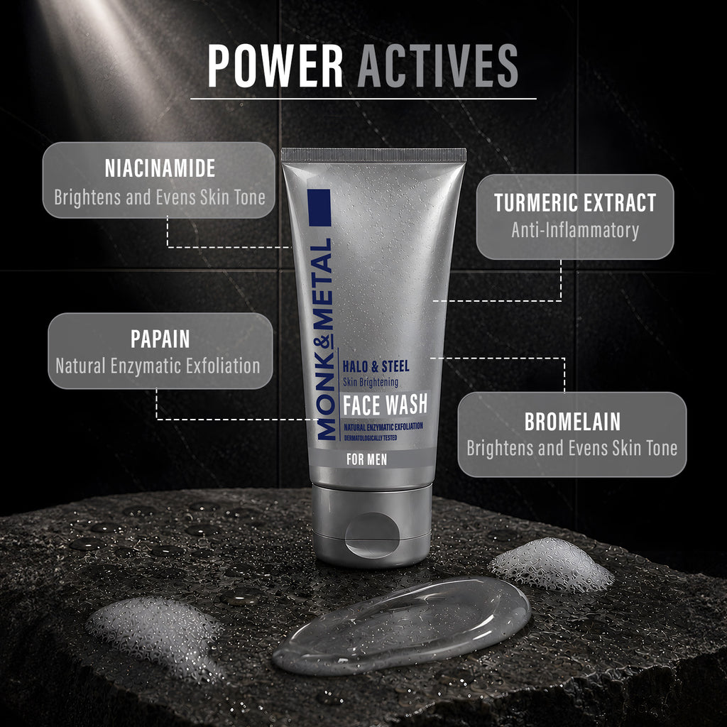 Halo & Steel Brightening Face Wash